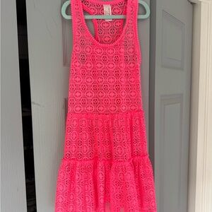 Cat & Jack Orange Pink Tiered Ruffled Sundress